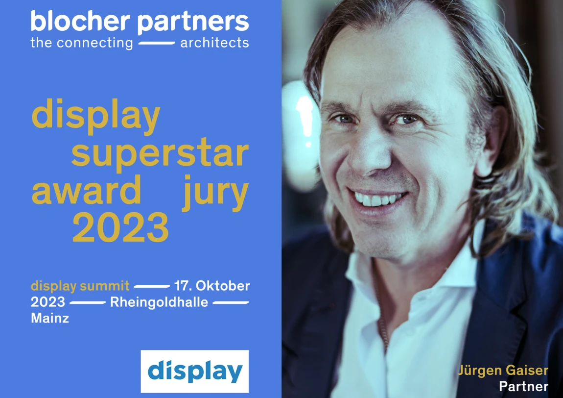 Jürgen Gaiser in the jury for the display Superstar Award blocher