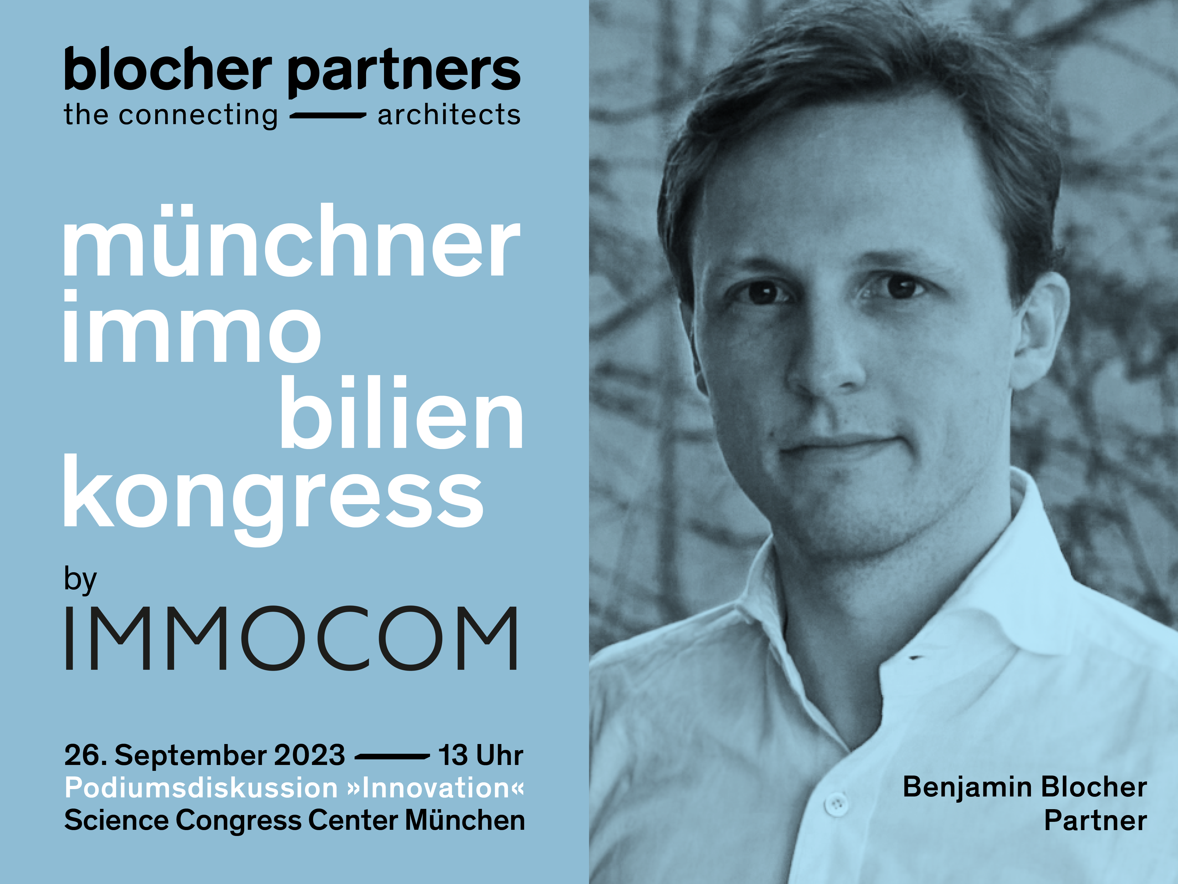 Benjamin Blocher at Munich Real Estate Congress blocher partners