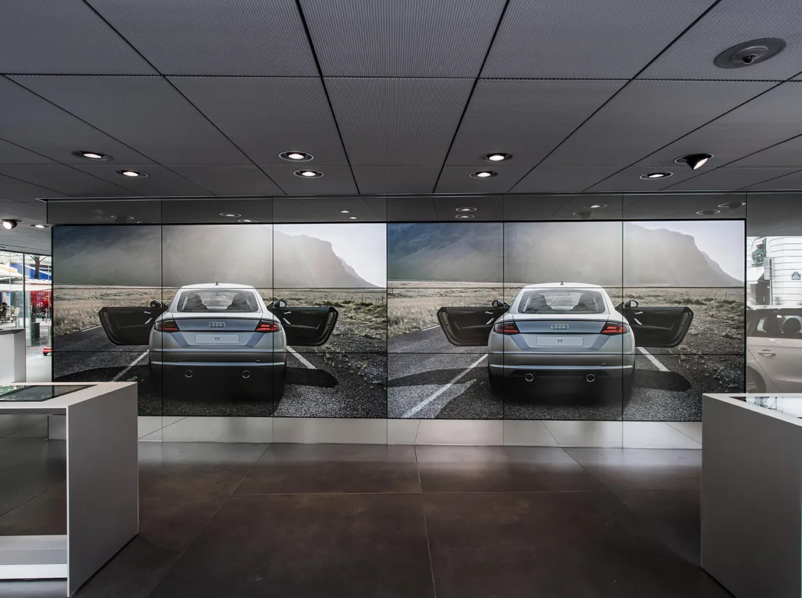 concept development - realization of a car showroom - Audi City Paris - power walls