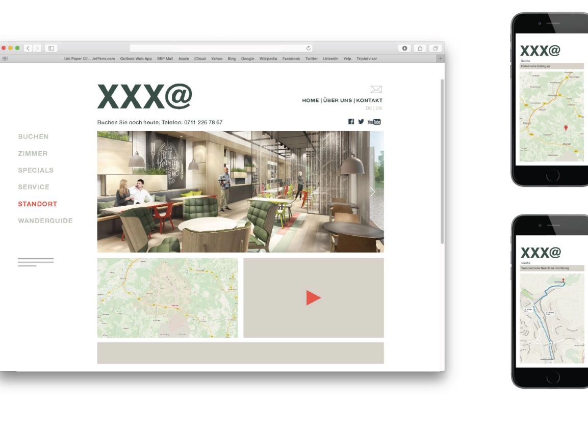 Hotel concept - Budget Hotel Schwabennest - corporate design - web, digital