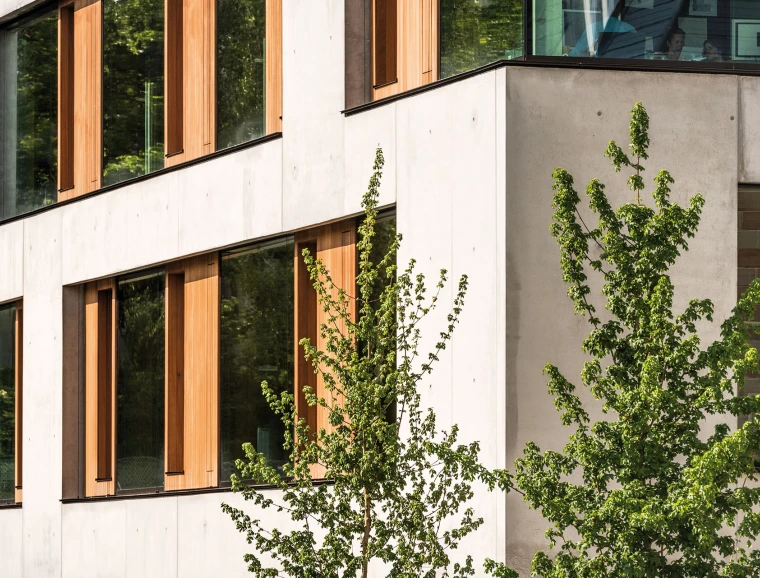 Office building - new construction - according to DGNB Platinum certification - facade details