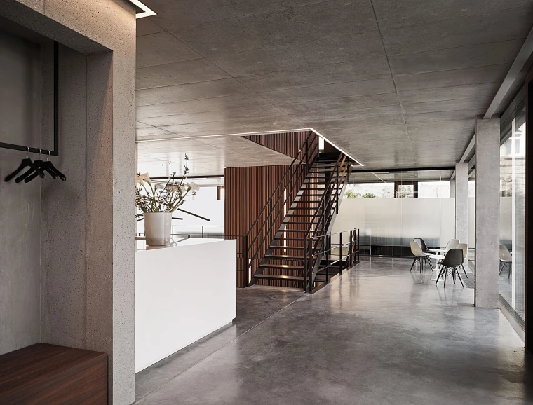 Office building - new construction - according to DGNB Platinum certification - entry situation