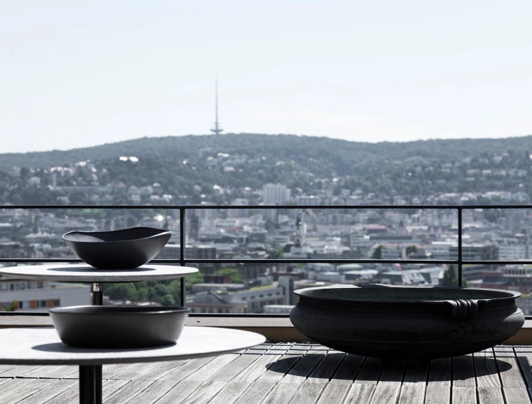 Single Family House Stuttgart - outdoor - terrace - decor - view of the city