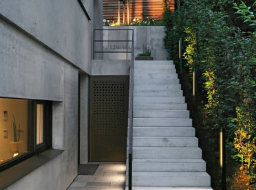 Einfamilienhaus Stuttgart Neubau FassadeSingle Family House Stuttgart - stairwell outside