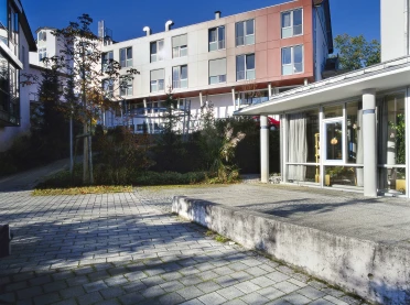 Hospital Laichingen - new construction - view from the inner courtyard