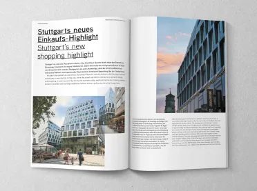 Design, editorial concept - Retail Real Estate Report 2018 - by Colliers International Stuttgart - inside 2