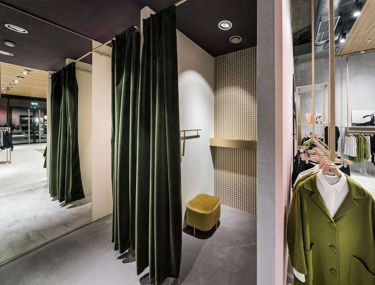 Flagship store - design and complete outfitting - Luisa Cerano Düsseldorf - fitting area