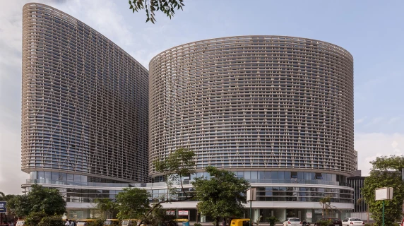 mixed-used building complex - urban and architectural conception - Mondeal Square Ahmedabad - two buildings