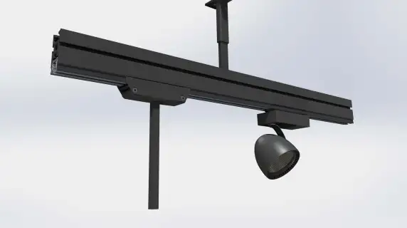 ceiling rail system - Multi-Lane - vitra - for trade office and fair - rail system detail rendering