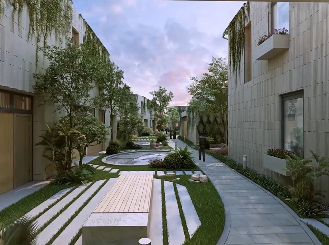 Mall - mixed-used with apartments, multiplex cinema and restaurants - Odel Mall Colombo - inner courtyard and facade