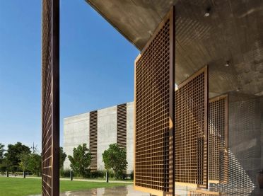 Private Residence Ahmedabad - new construction - facade - metal grid panels