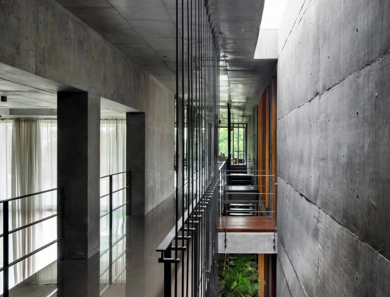 Private Residence Ahmedabad - new construction - indoor - lighting detail - stairwell - gallery