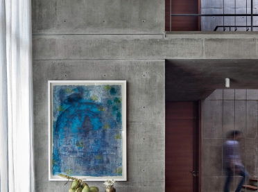 Private Residence Ahmedabad - new construction - indoor - living area - stairwell