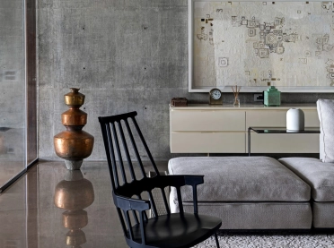 Private Residence Ahmedabad - new construction - indoor - living area - furniture