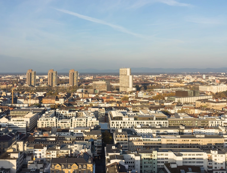 q 6 q 7  gesamt Luftaufnahme Mannheim Neubau