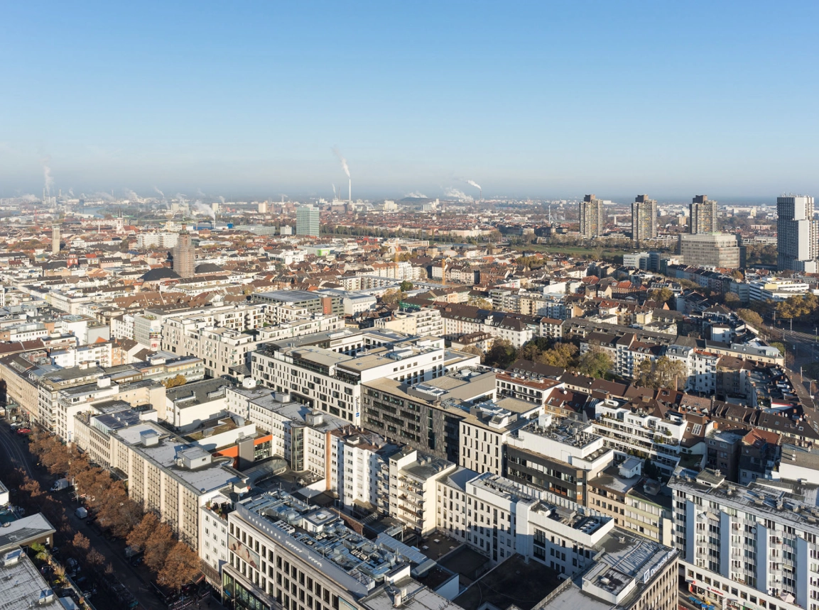 q 6 q 7  gesamt Luftaufnahme Mannheim Neubau