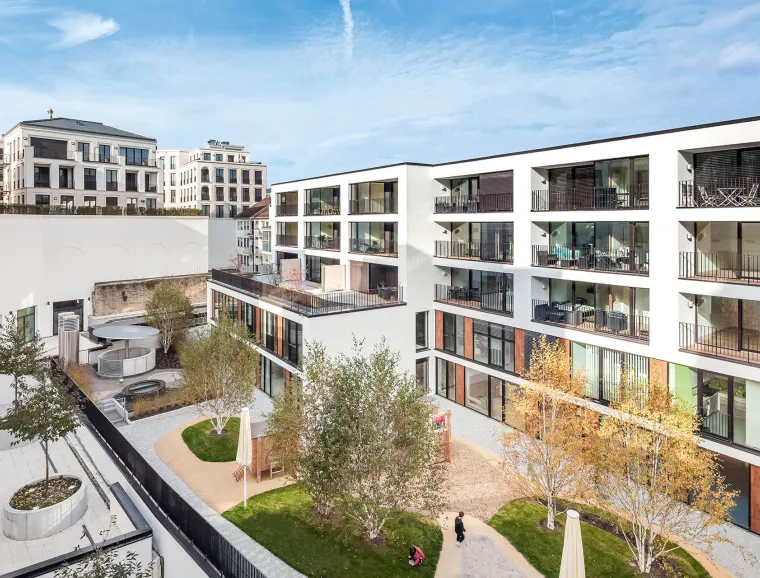 mixed-used living and business building - new construction - Sophie 23 Stuttgart - courtyard