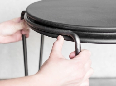 Stool - Bender - designed by blocher partners - round bar made of steel