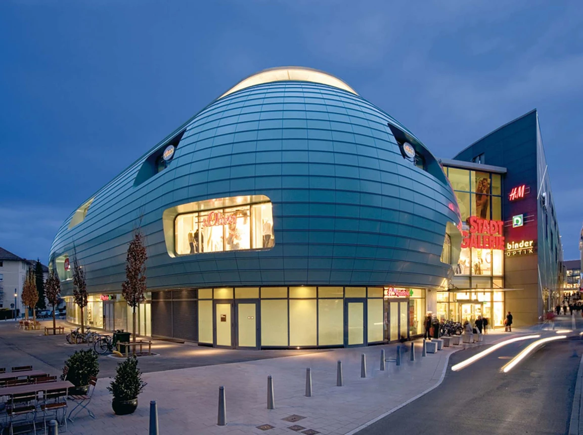 Stadtgalerie Heilbronn Einkaufszentrum Neubau Fassade