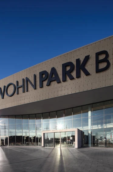 furniture store - DGNB certification regulations - Wohnpark Binzen - entrance - facade design 3