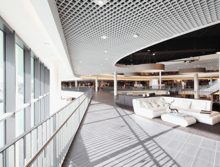 furniture store - DGNB certification regulations - Wohnpark Binzen - indoor - seating area - ceiling system - facade