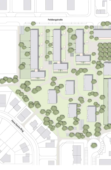 residential complex - Residential Park Niederfeld - map