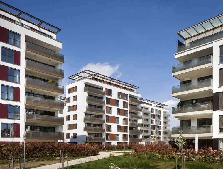 residential complex - Residential Park Niederfeld - overview - central courtyard 2