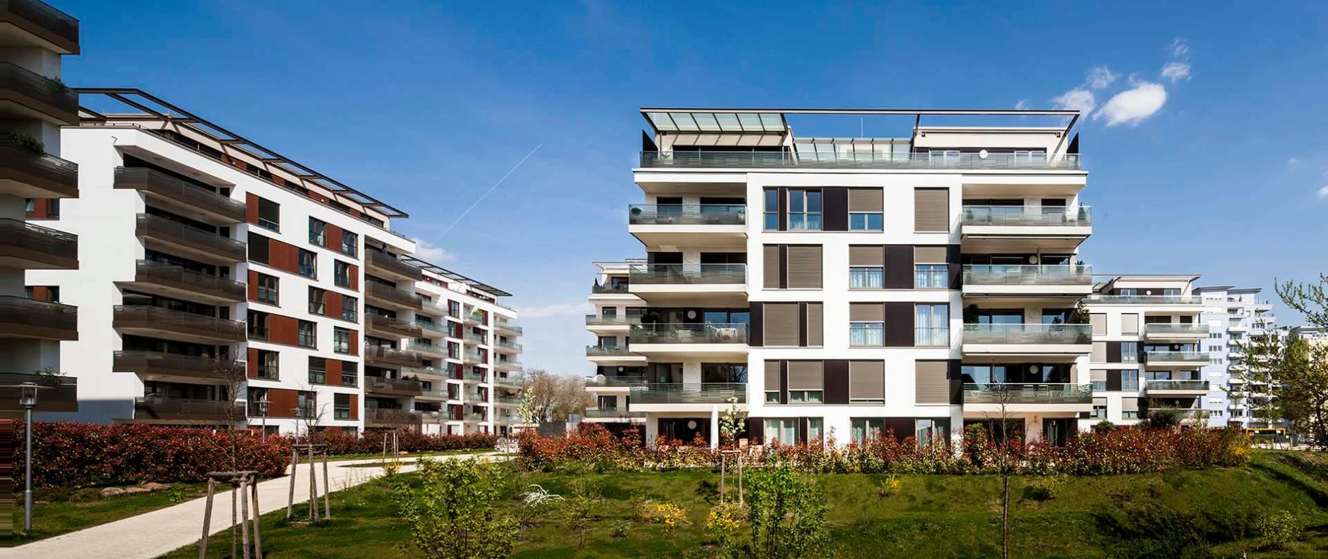 residential complex - Residential Park Niederfeld - overview - central courtyard