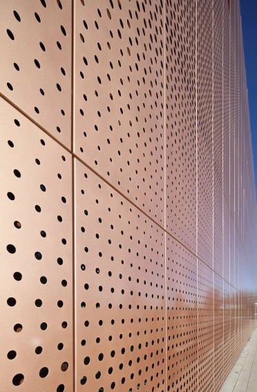 furniture store - new construction - XXXLutz Kempten - copper facade - detail